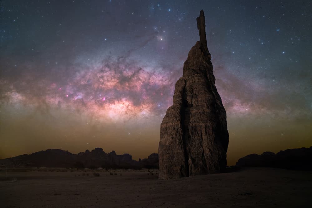 Milky Way Desert Spire by Vikas Chander — canvas wall art