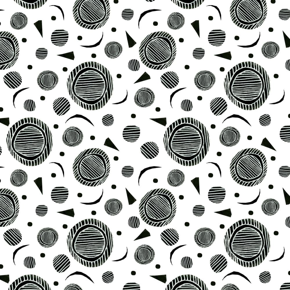 Playful Geometric Circles by Michele Channell — canvas wall art