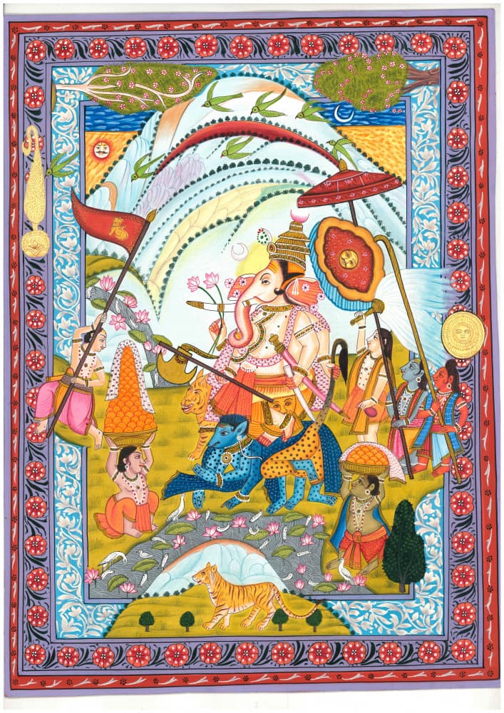 Ganesha Divine Procession by IMAGINEERS STUDIO — canvas wall art