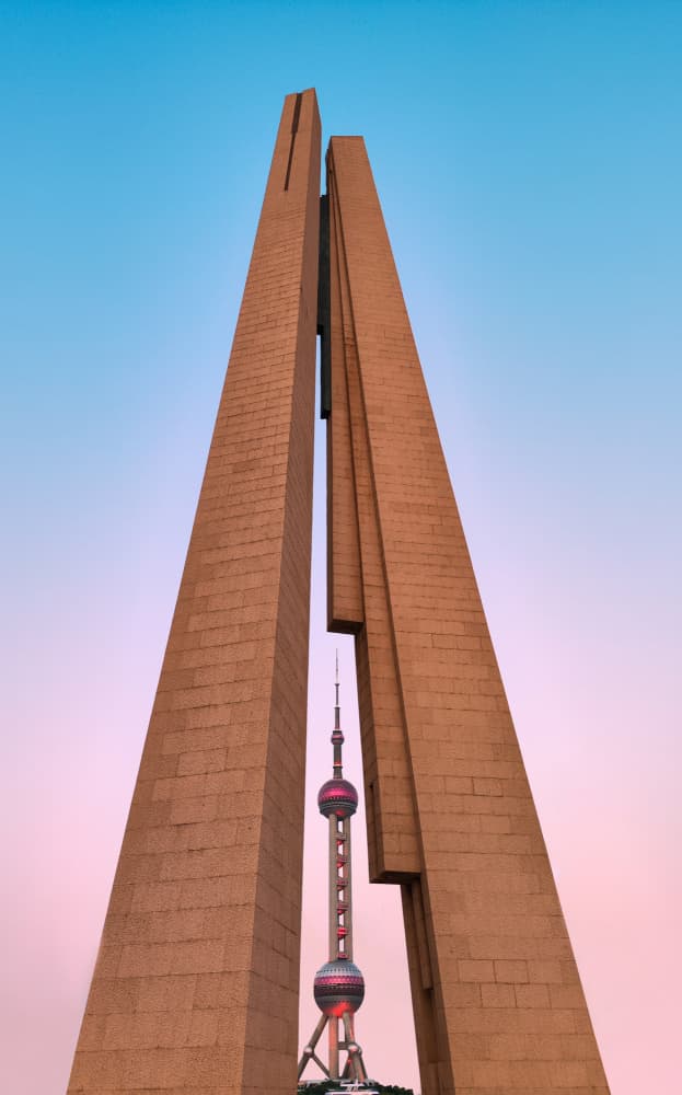 Shanghai Tower Framed by konglingming — canvas wall art
