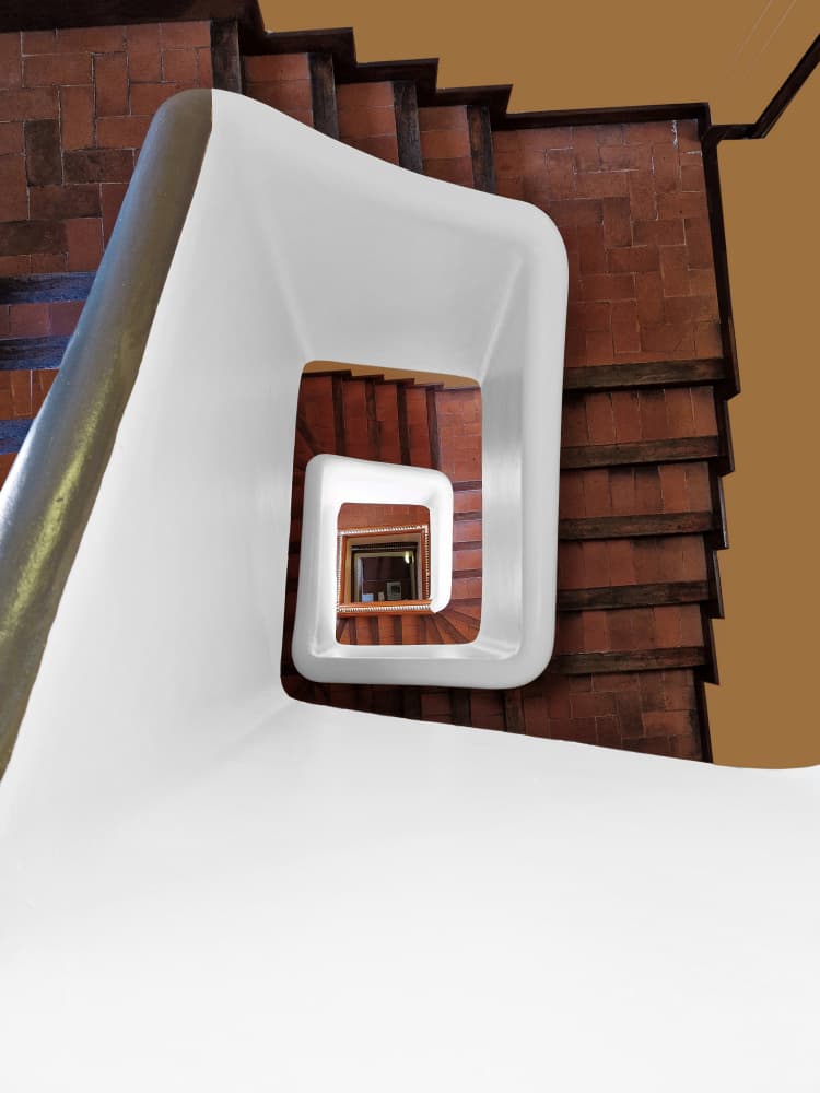 Spiral Staircase View by Jorge Pimenta — canvas wall art