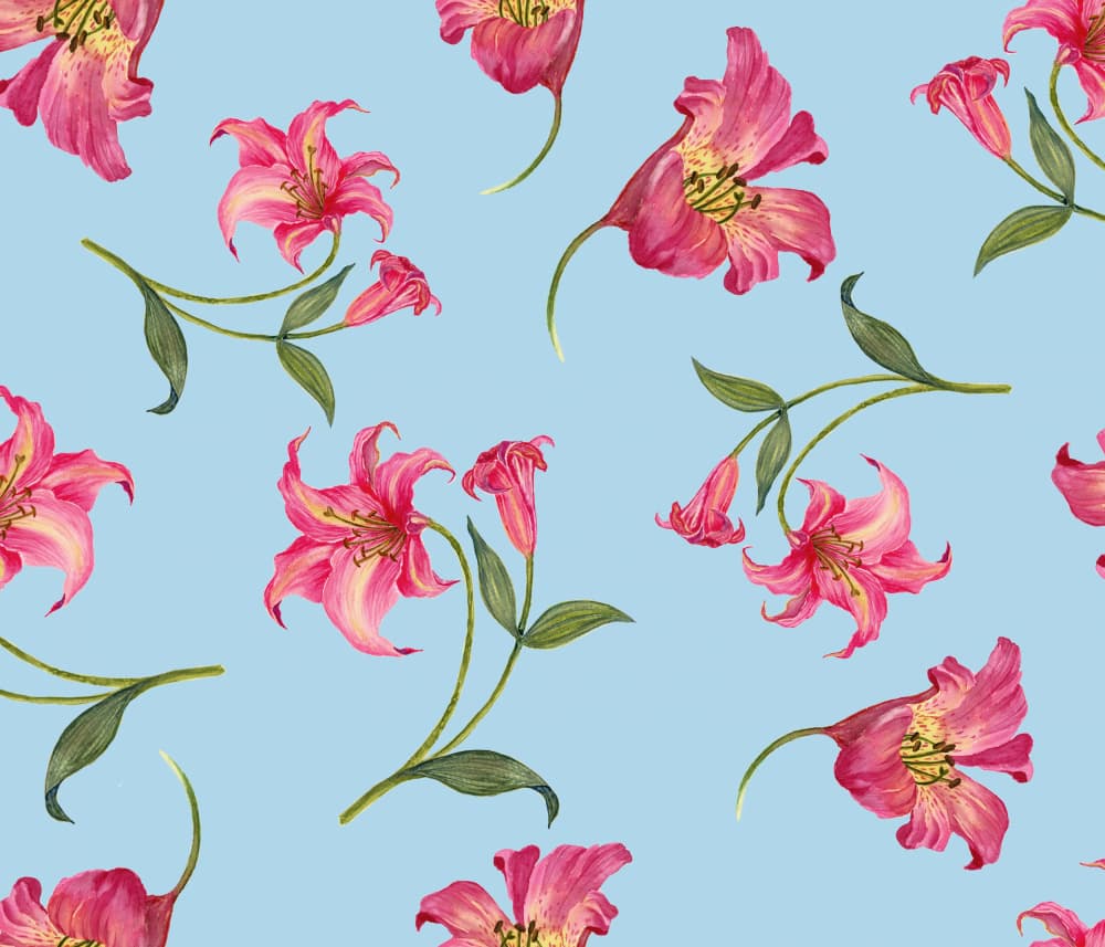 Vibrant Pink Lilies by Suchi Deb — canvas wall art