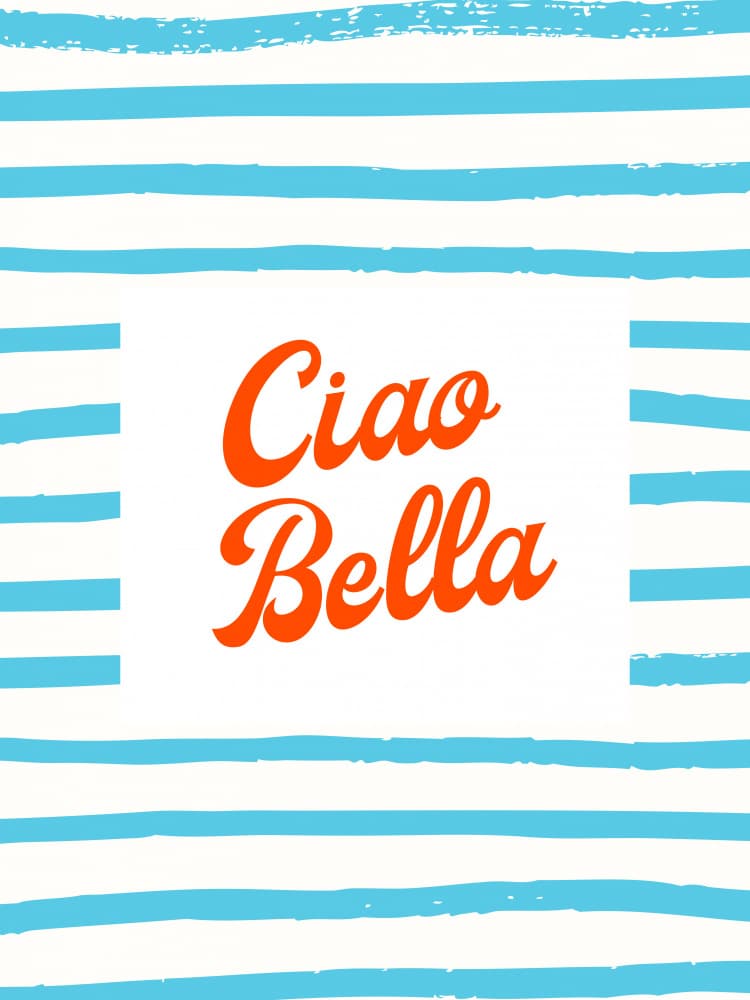 Ciao Bella Stripes by Ohkimiko — canvas wall art