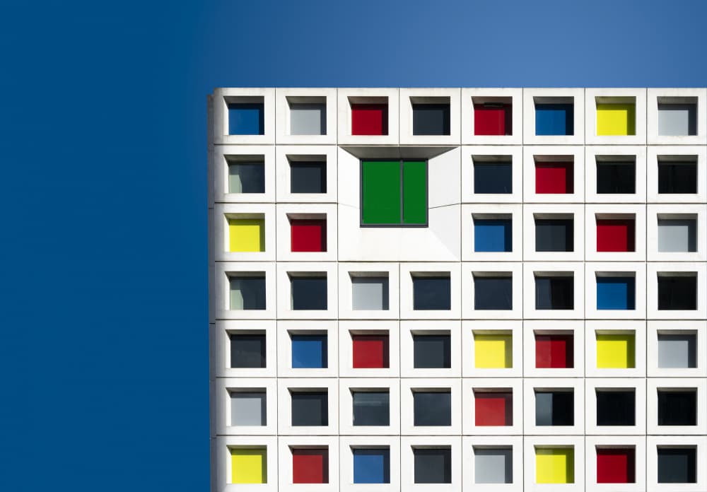 Colorful Window Grid by Greetje van Son — canvas wall art
