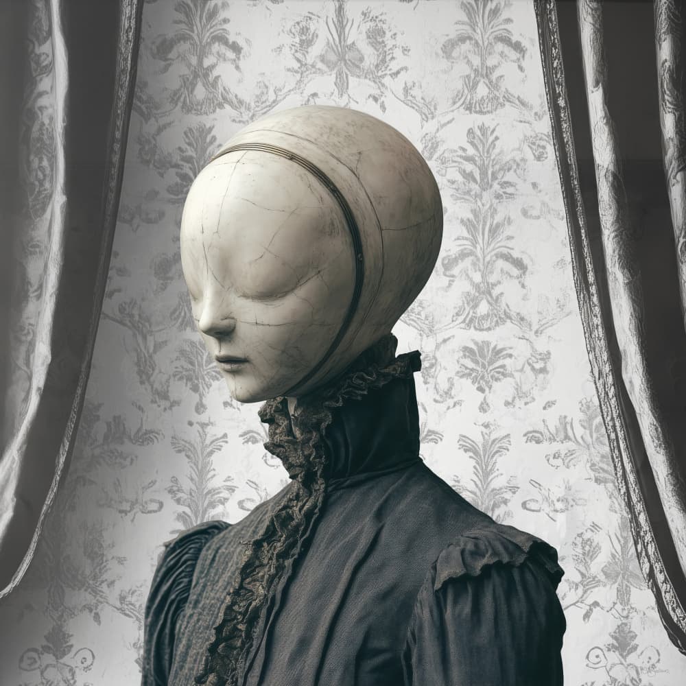 Mysterious Victorian Mannequin by Sue Skellern — canvas wall art