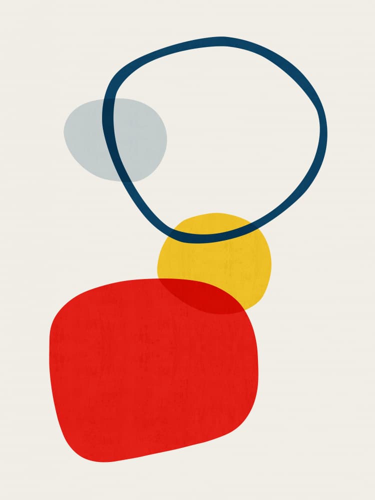 Mid Century Abstract Shapes by Vitor Costa — canvas wall art