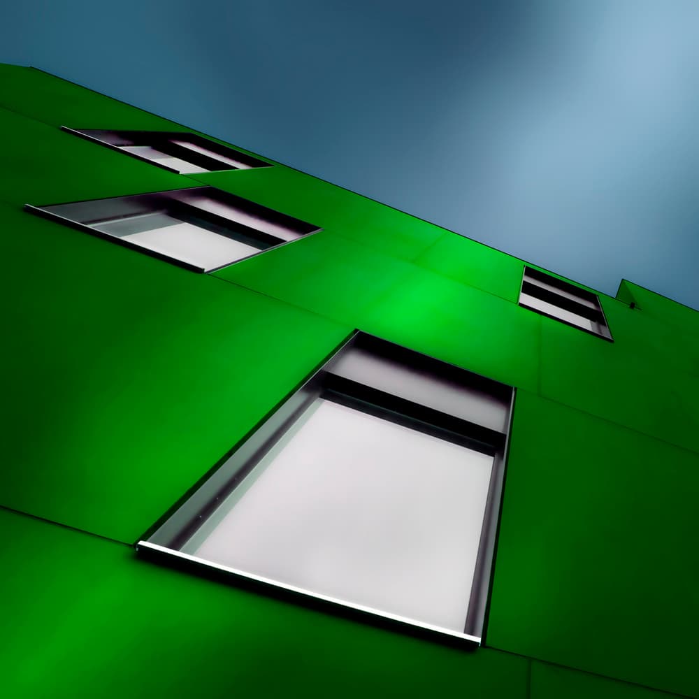 Modern Green Architecture by Marc Huybrighs — canvas wall art