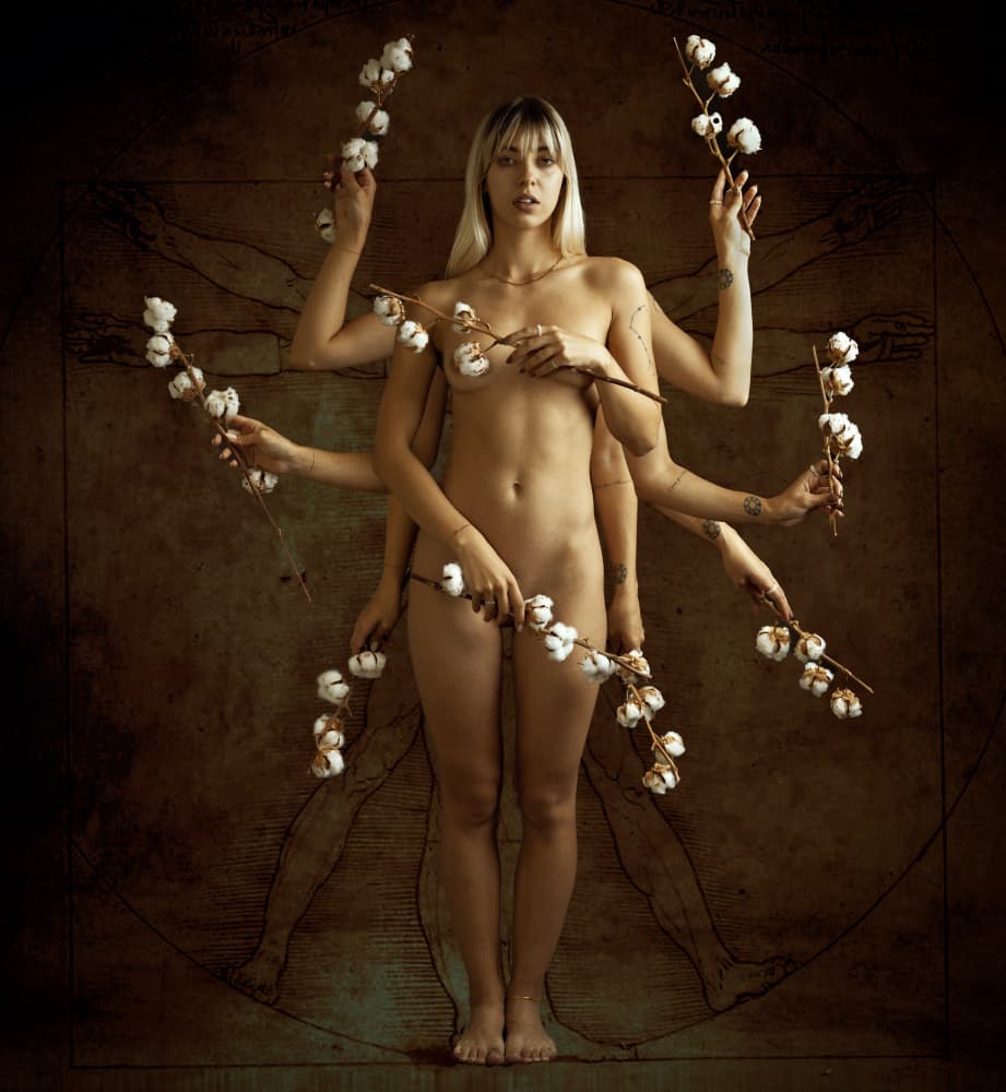 Vitruvian Woman Cotton by Franky De Meyer — canvas wall art