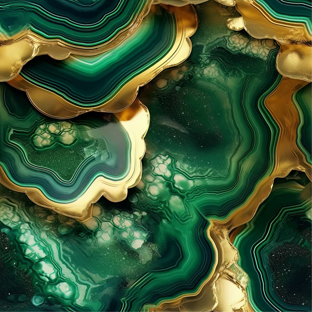 Emerald Gold Agate by Bilge Paksoylu — canvas wall art