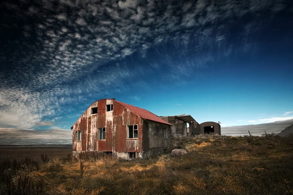 Abandoned House Dramatic Sky by Bragi Ingibergsson - BRIN — canvas wall art