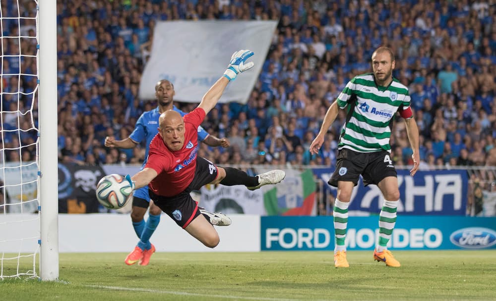 Diving Soccer Save by Zhecho Planinski — canvas wall art