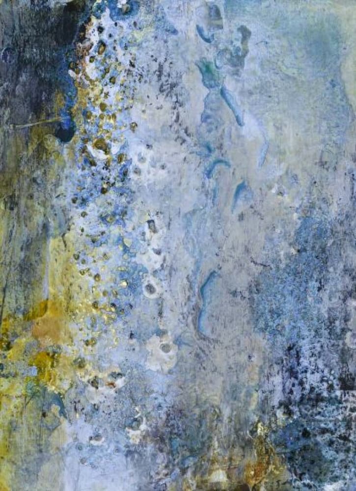 Serene Blue Gold Patina by Deb Chaney — canvas wall art