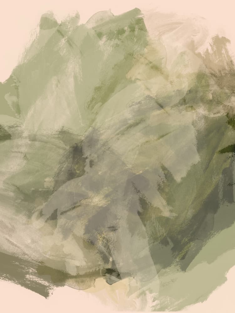 Earthy Green Abstract by Dina Dankers — canvas wall art