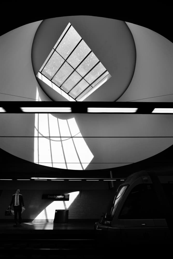 Geometric Subway Light by Jorge Pimenta — canvas wall art