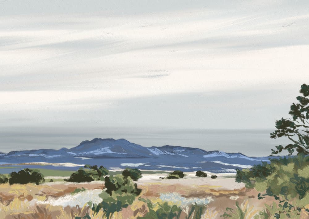 Vast Desert Mountains by Jenna Alheit — canvas wall art