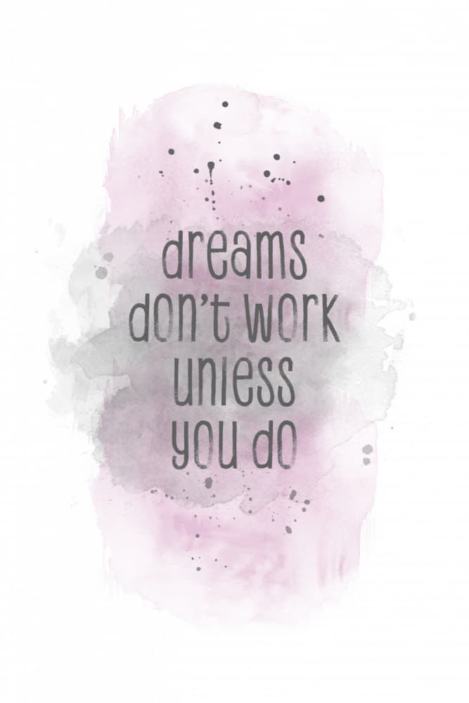 Inspiring Dreams Watercolor Quote by Melanie Viola — canvas wall art