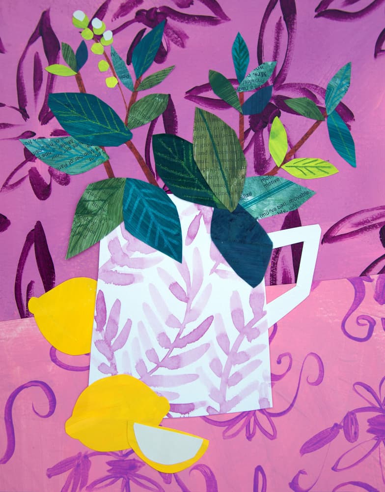 Vibrant Botanical Lemons by Shelley Hampe — canvas wall art