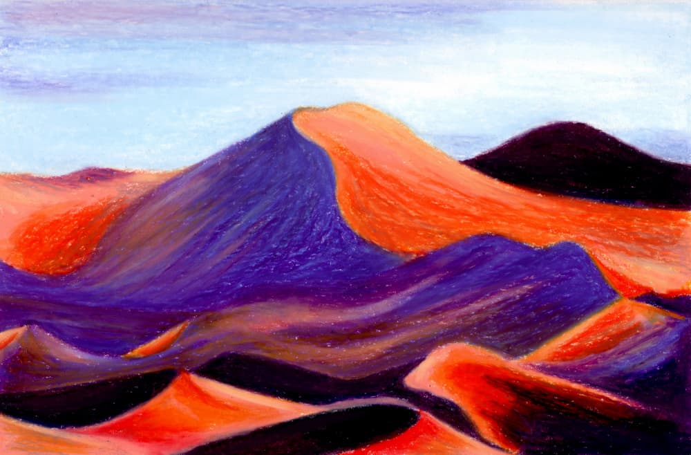 Vibrant Desert Dunes by Julie Lesouef — canvas wall art