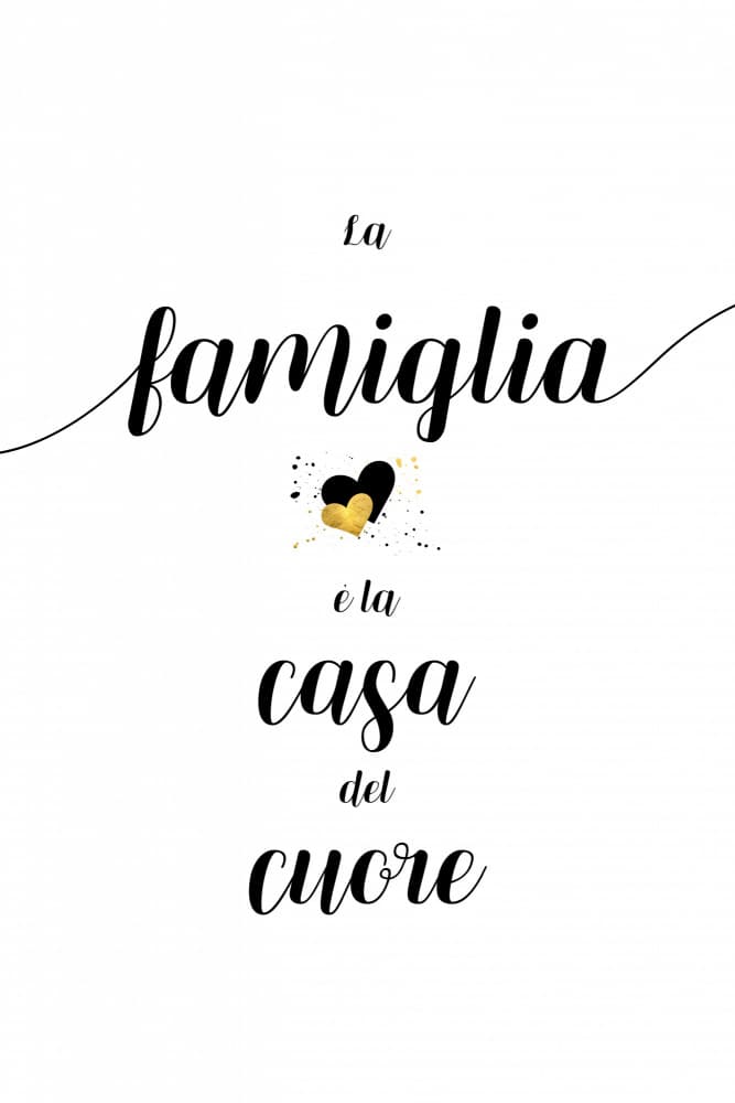 Italian Family Love Quote by Melanie Viola — canvas wall art