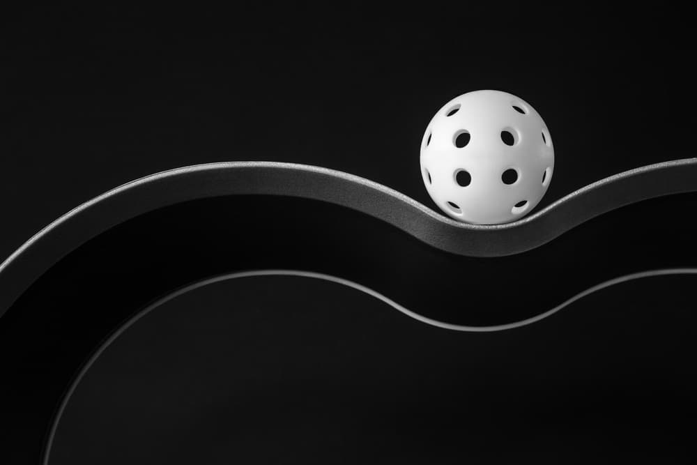 White Ball on Wavy Lines by Jacqueline Hammer — canvas wall art