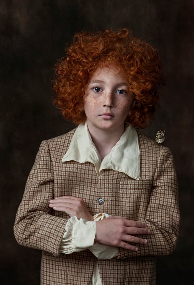 Redhead Boy With Owl by Monika Vanhercke — canvas wall art