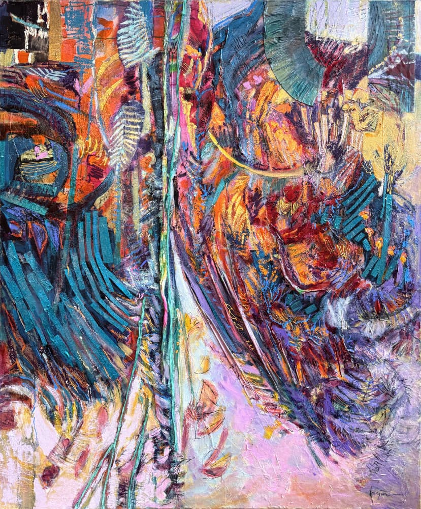 Vibrant Abstract Energy by Dorothy Fagan — canvas wall art