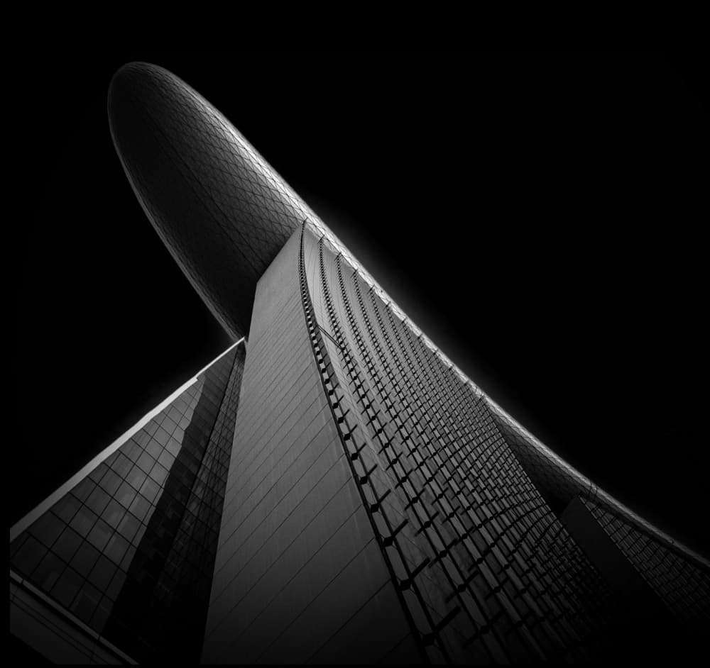 Dramatic Modern Architecture by Adachi Lintaman — canvas wall art