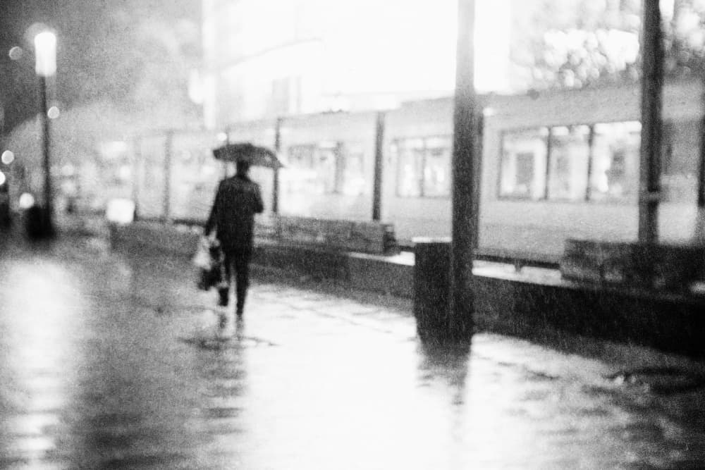 Rainy City Night by Adam Dauria ☂ — canvas wall art