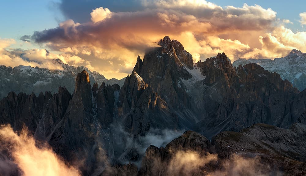 Majestic Mountain Cloudscape by Keller — canvas wall art