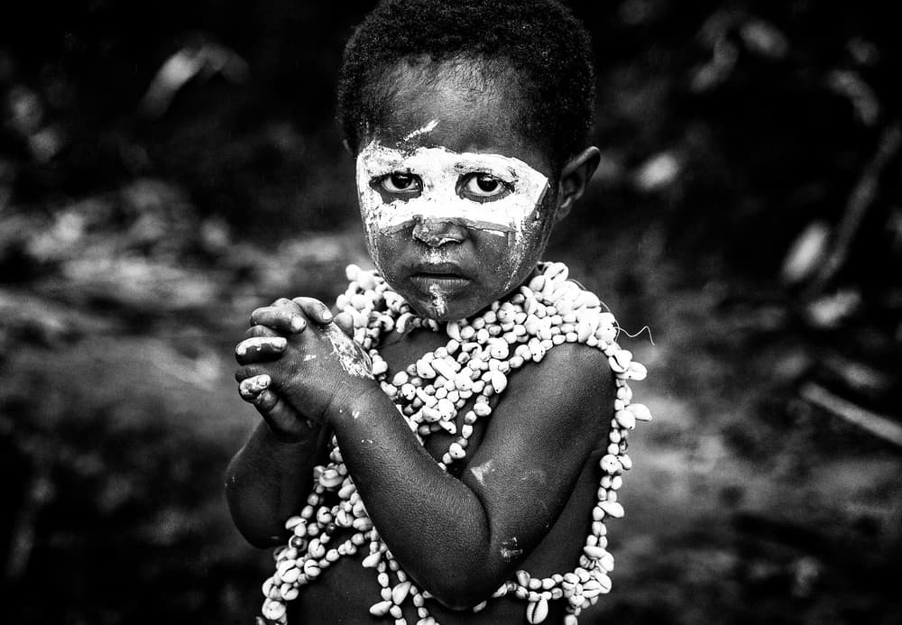 Child With Painted Face by Joxe Inazio Kuesta Garmendia — canvas wall art