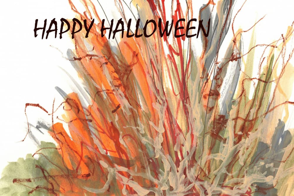 Happy Halloween Abstract by Lori Ann Folz — canvas wall art