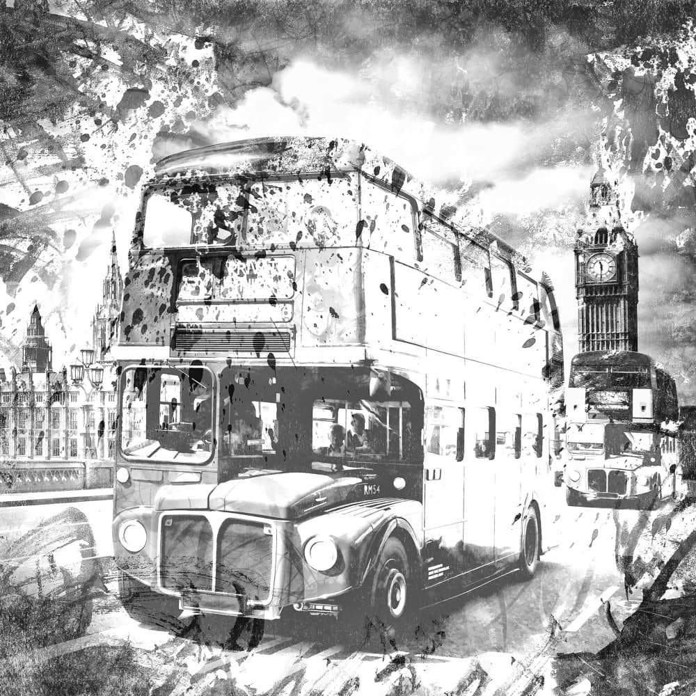 Iconic London Double Decker by Melanie Viola — canvas wall art