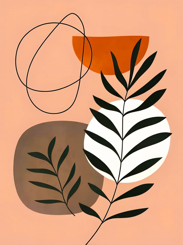 Organic Modern Leaves by Miguel Bruzual — canvas wall art