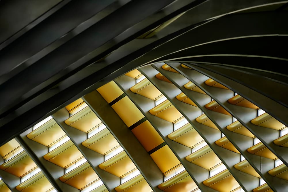 Interior Golden Geometry by Mozart Chan — canvas wall art