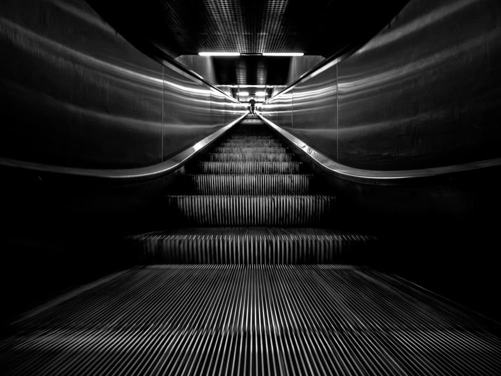 Escalator to Light by Adam Dauria ☂ — canvas wall art
