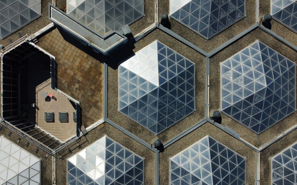 Geometric Rooftop Skylights by Primož Kožuh — canvas wall art