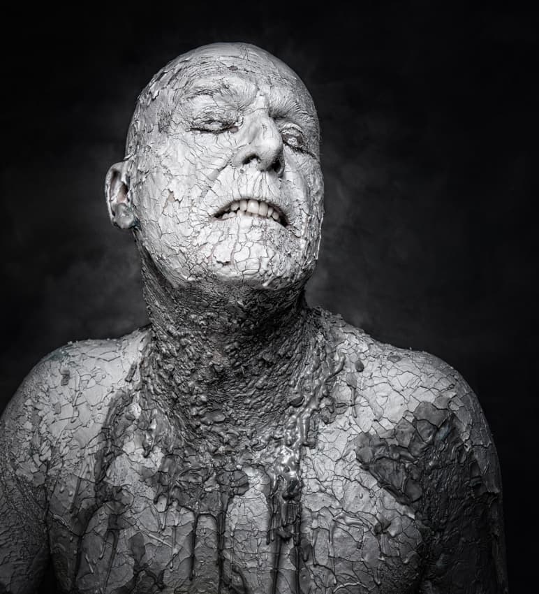 Intense Cracked Face by Derek Galon MA FRPS FOPS — canvas wall art