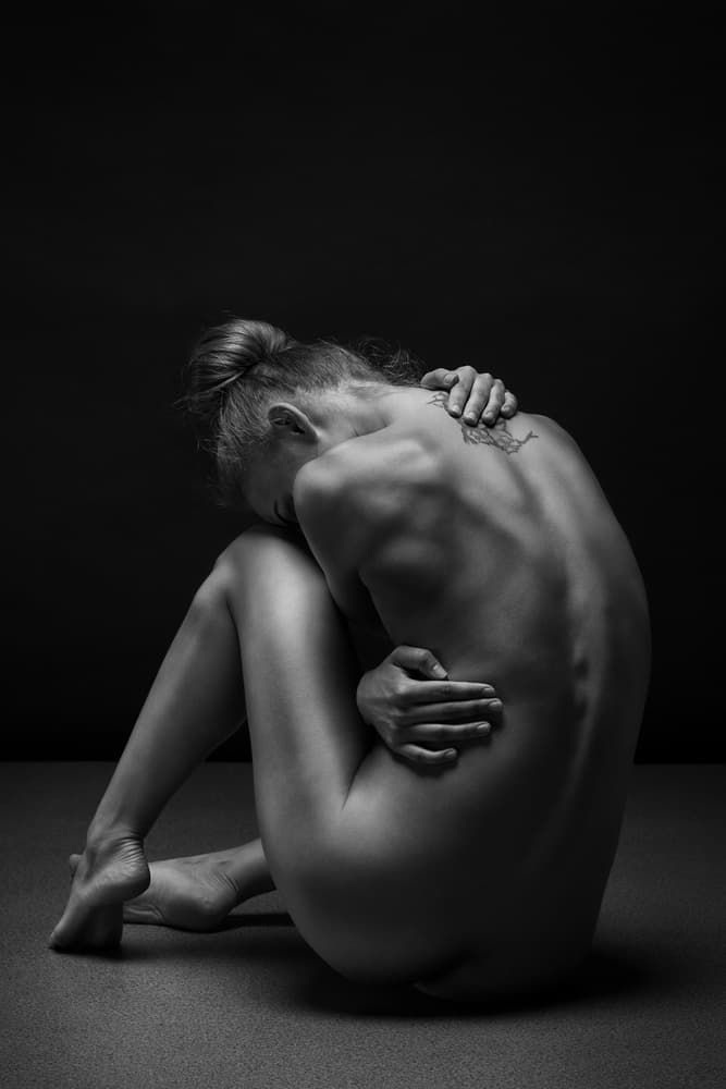 Quiet Nude Contemplation by Anton Belovodchenko — canvas wall art
