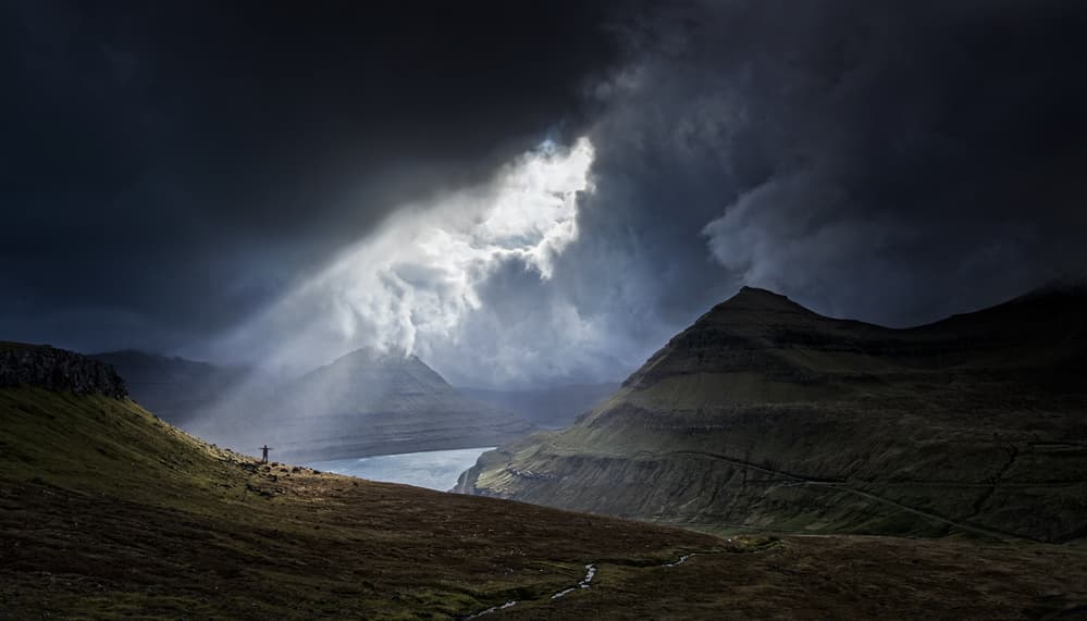 Stormy Mountain Light by Peter Svoboda MQEP — canvas wall art