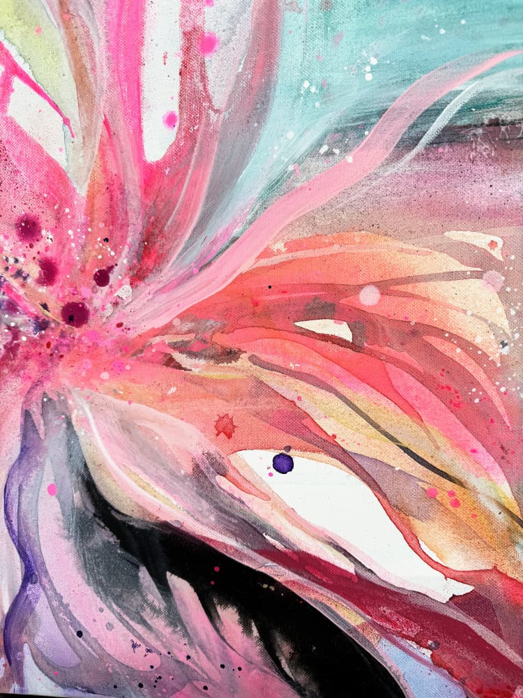 Vibrant Abstract Bloom by Anna Viklund — canvas wall art