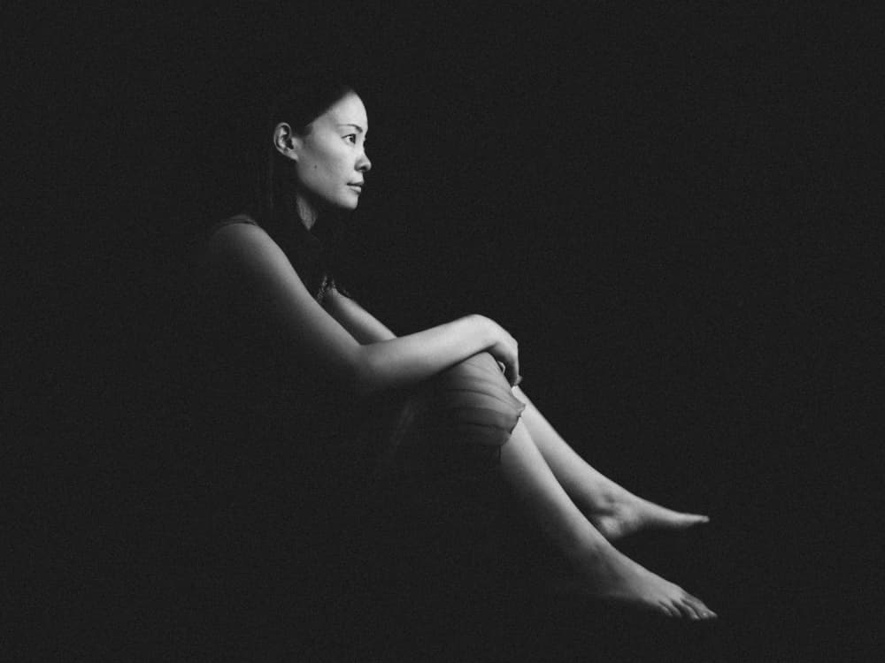 Pensive Woman Profile by Eiji Yamamoto — canvas wall art