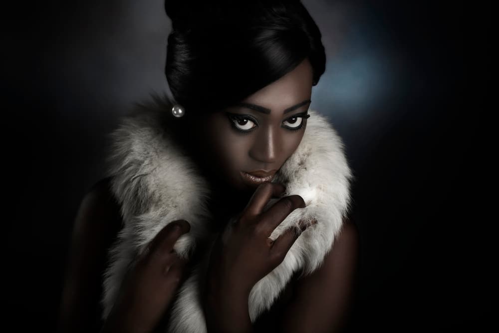 Glamorous Dark Portrait by Peppe Tambè — canvas wall art