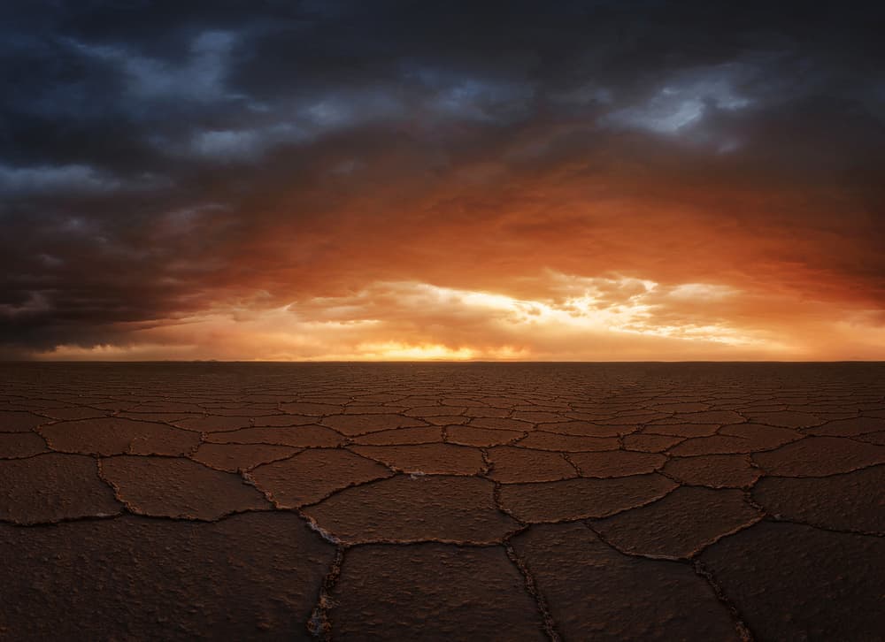 Fiery Desert Sky by Rostovskiy Anton — canvas wall art