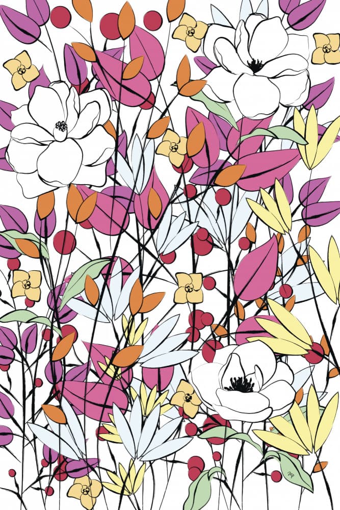 Vibrant Botanical Bloom by Martina — canvas wall art