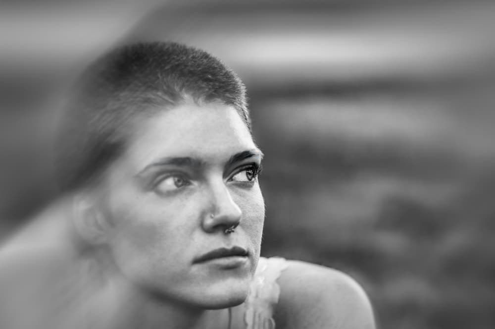 Pensive Woman Portrait by Steve Hermann — canvas wall art
