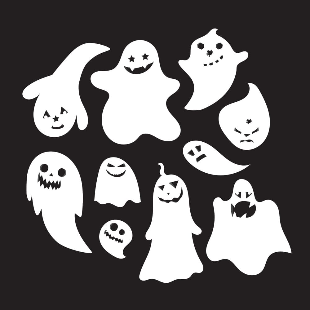 Playful Halloween Ghosts by Marika Barsrsind β canvas wall art