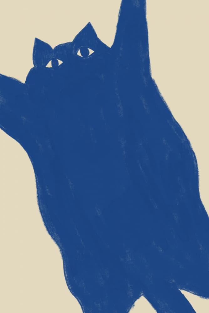 Playful Blue Cat by The Art Concept — canvas wall art