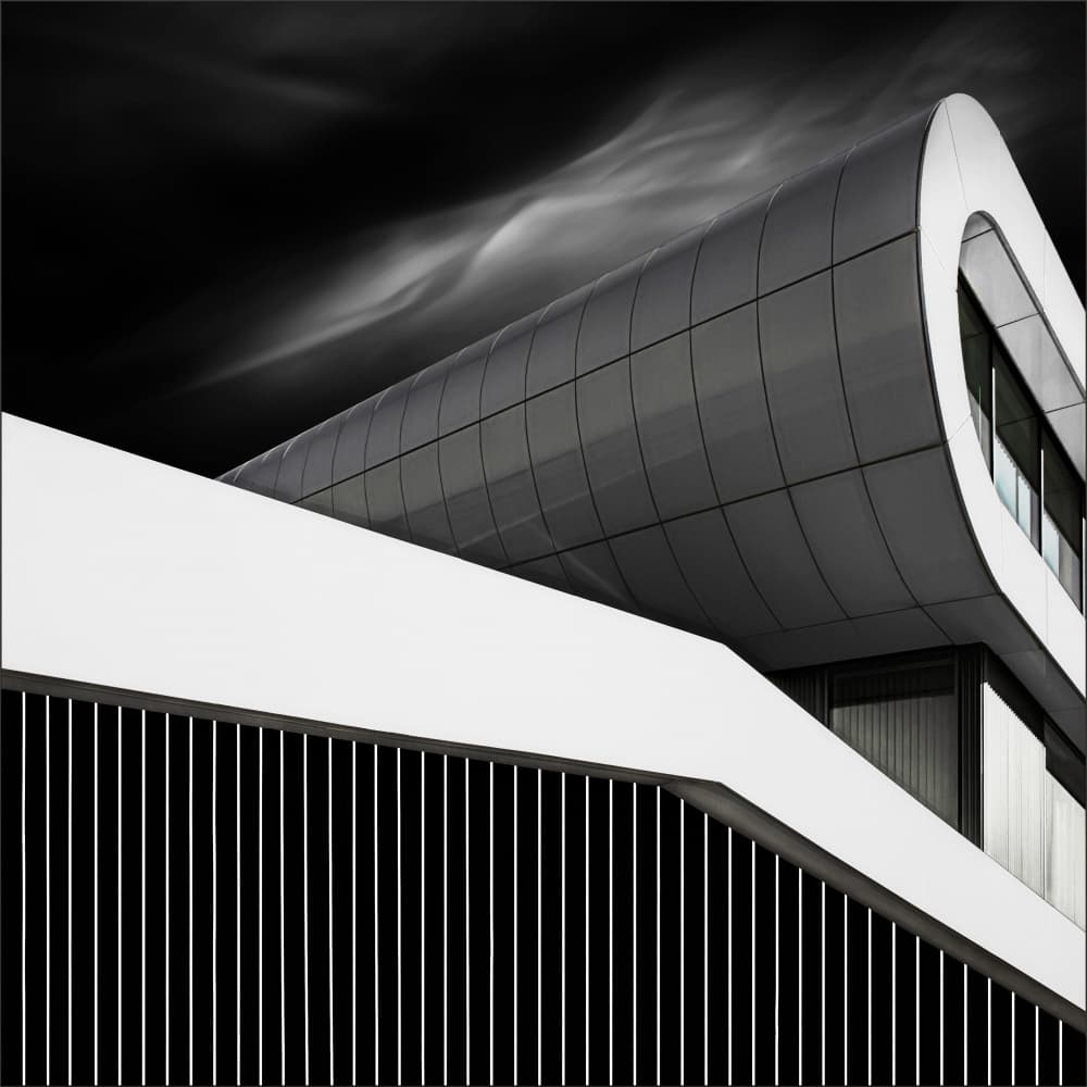 Modern Architectural Curves by Gilbert Claes — canvas wall art