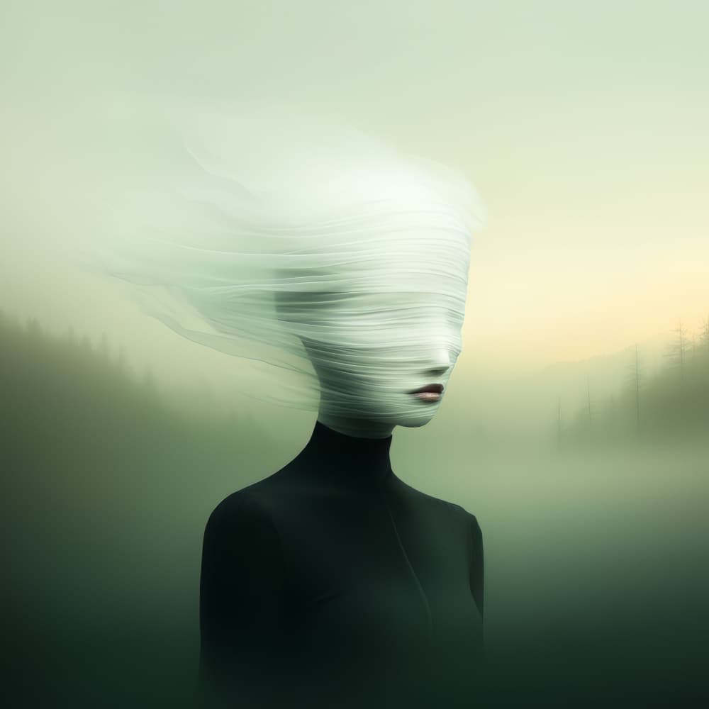 Ethereal Misty Figure by Bilge Paksoylu — canvas wall art