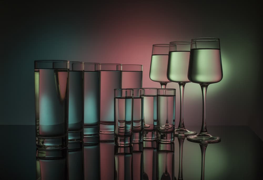 Colorful Water Glasses by Evgeniy Popov — canvas wall art